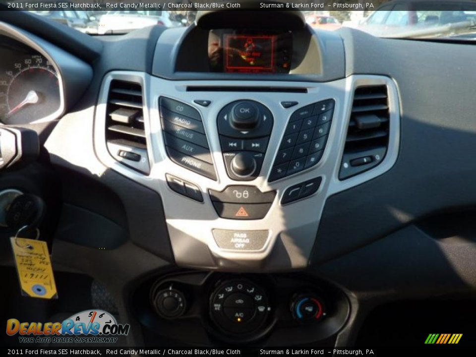 2011 Ford Fiesta SES Hatchback Red Candy Metallic / Charcoal Black/Blue Cloth Photo #13