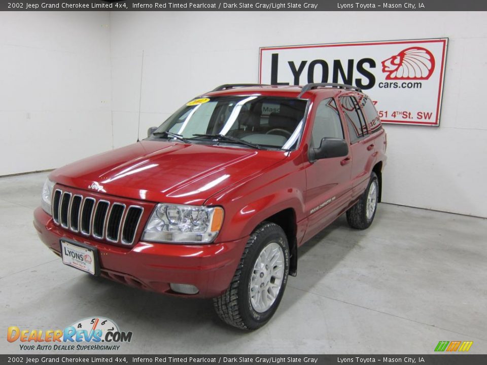 2002 Jeep Grand Cherokee Limited 4x4 Inferno Red Tinted Pearlcoat / Dark Slate Gray/Light Slate Gray Photo #21