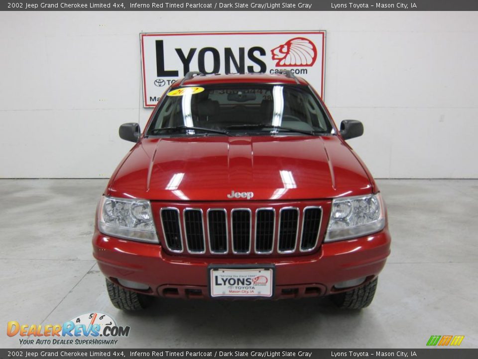2002 Jeep Grand Cherokee Limited 4x4 Inferno Red Tinted Pearlcoat / Dark Slate Gray/Light Slate Gray Photo #22