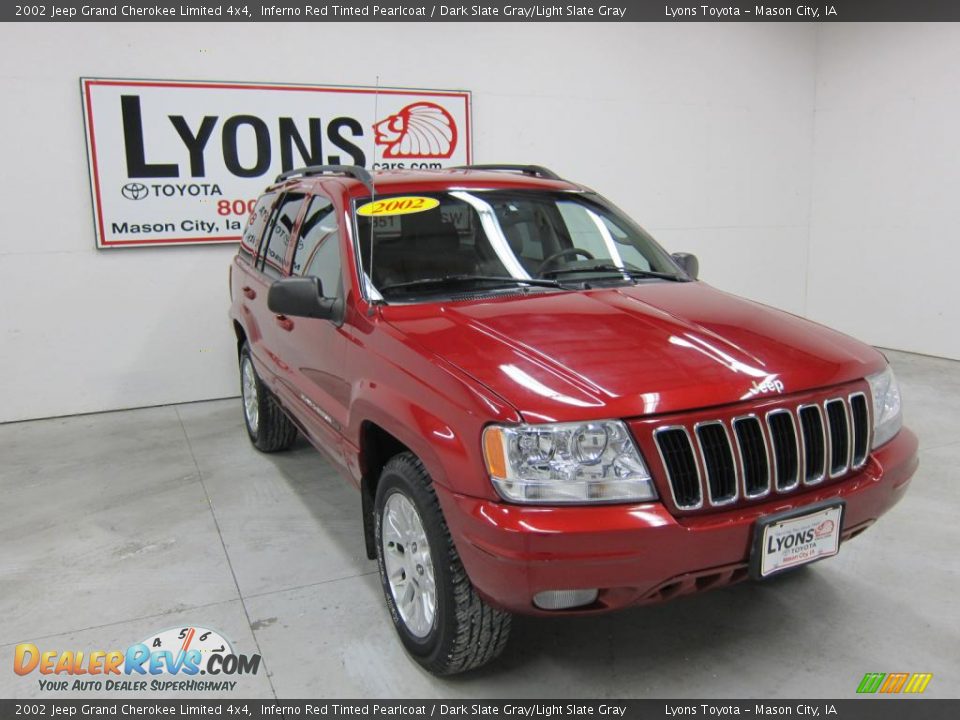 2002 Jeep Grand Cherokee Limited 4x4 Inferno Red Tinted Pearlcoat / Dark Slate Gray/Light Slate Gray Photo #24