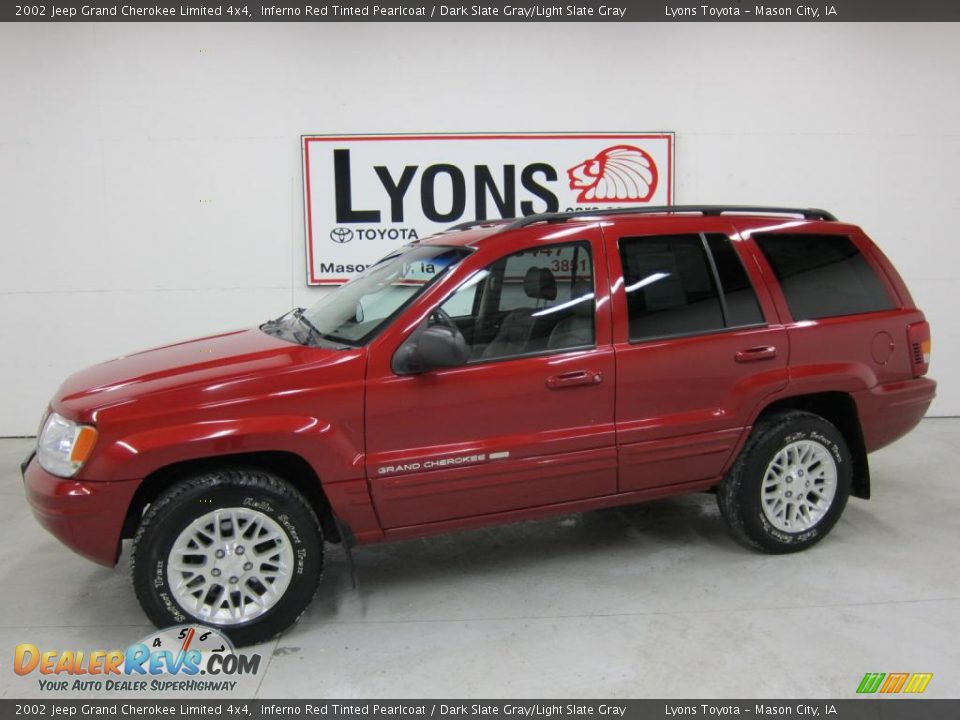 2002 Jeep Grand Cherokee Limited 4x4 Inferno Red Tinted Pearlcoat / Dark Slate Gray/Light Slate Gray Photo #25