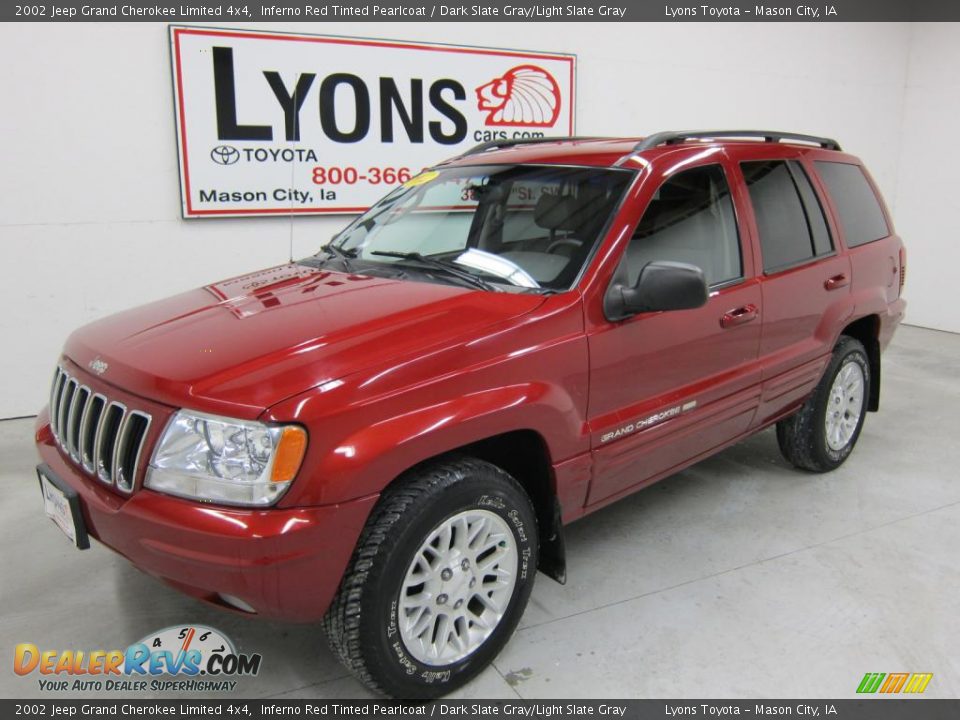2002 Jeep Grand Cherokee Limited 4x4 Inferno Red Tinted Pearlcoat / Dark Slate Gray/Light Slate Gray Photo #26