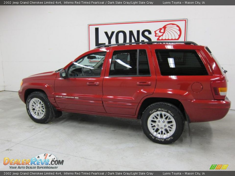 2002 Jeep Grand Cherokee Limited 4x4 Inferno Red Tinted Pearlcoat / Dark Slate Gray/Light Slate Gray Photo #28