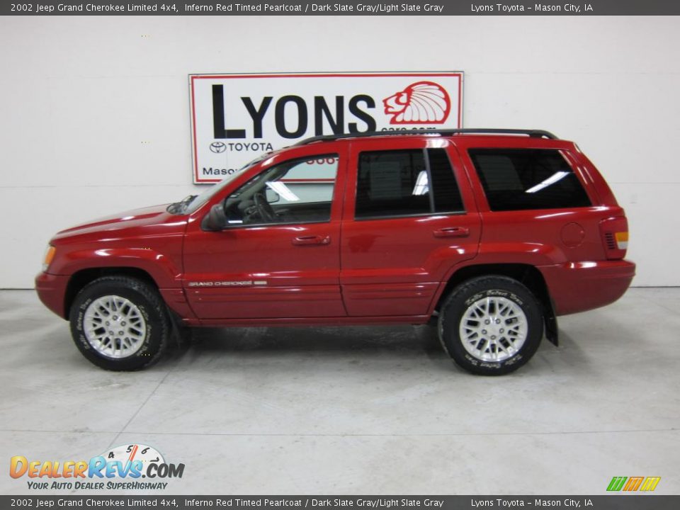 2002 Jeep Grand Cherokee Limited 4x4 Inferno Red Tinted Pearlcoat / Dark Slate Gray/Light Slate Gray Photo #29