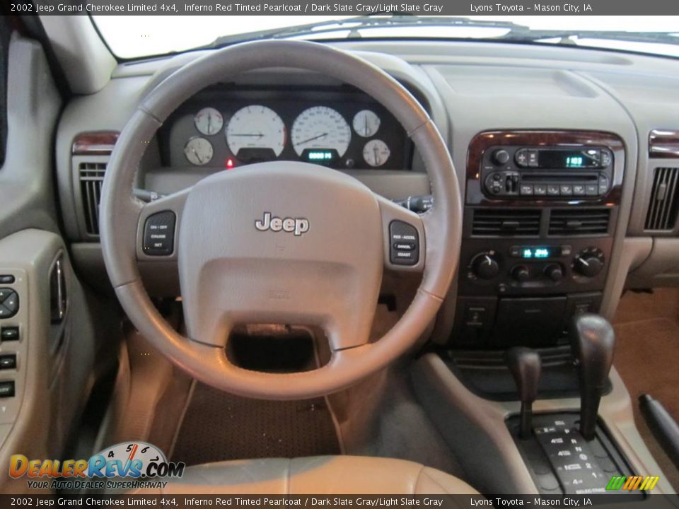 2002 Jeep Grand Cherokee Limited 4x4 Inferno Red Tinted Pearlcoat / Dark Slate Gray/Light Slate Gray Photo #35