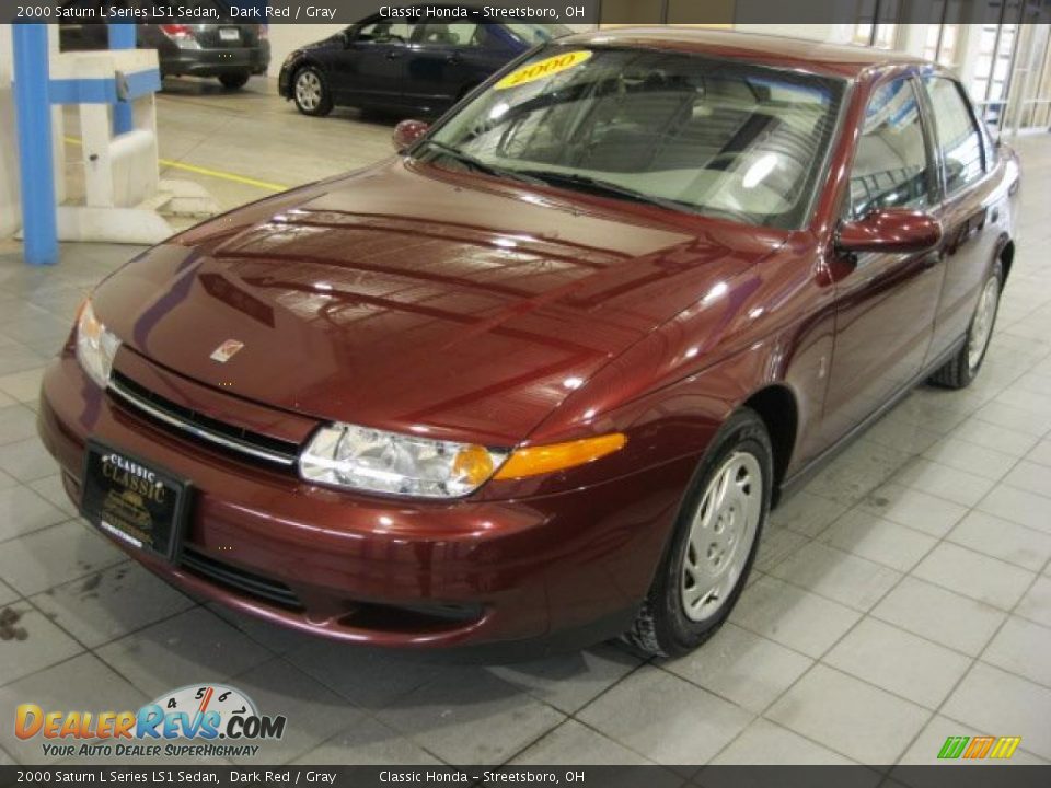 2000 Saturn L Series LS1 Sedan Dark Red / Gray Photo #2