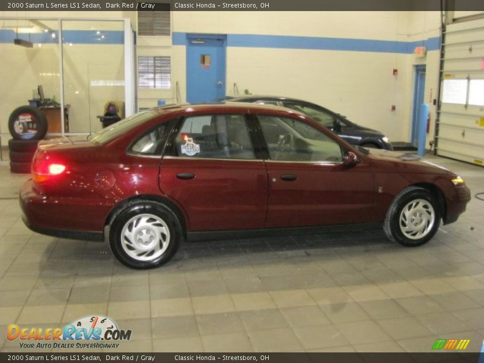 2000 Saturn L Series LS1 Sedan Dark Red / Gray Photo #3