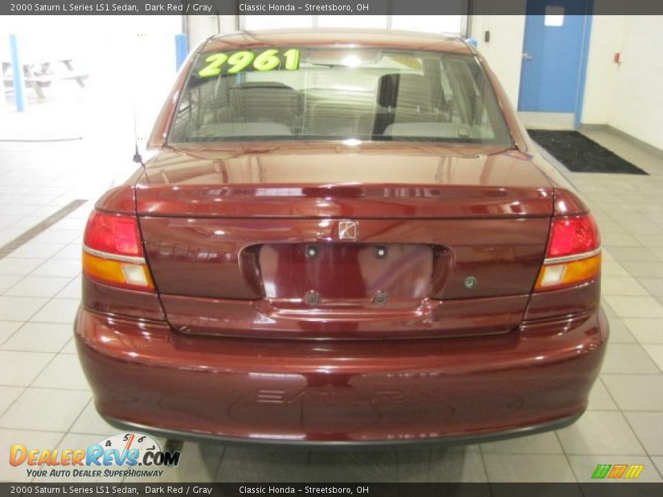 2000 Saturn L Series LS1 Sedan Dark Red / Gray Photo #8