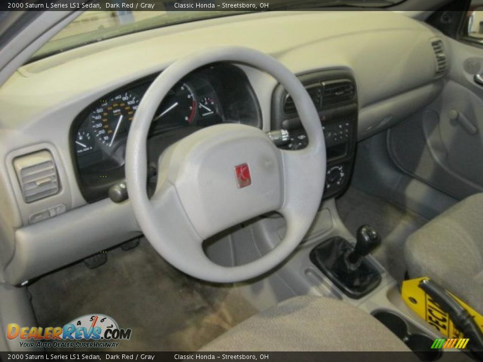 2000 Saturn L Series LS1 Sedan Dark Red / Gray Photo #22