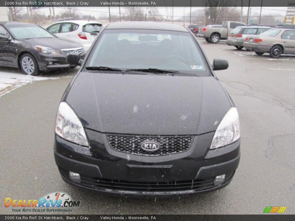 2006 Kia Rio Rio5 SX Hatchback Black / Gray Photo #6