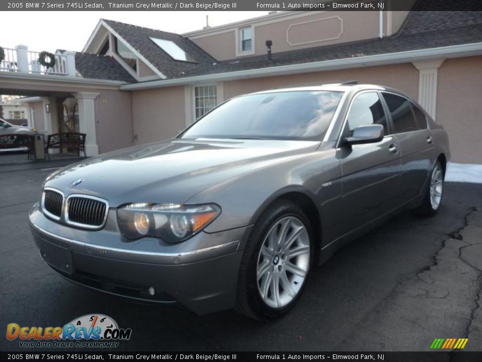 2005 BMW 7 Series 745Li Sedan Titanium Grey Metallic / Dark Beige/Beige III Photo #1