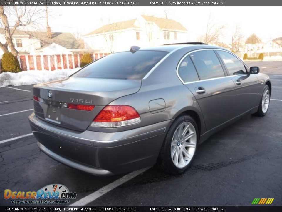 2005 BMW 7 Series 745Li Sedan Titanium Grey Metallic / Dark Beige/Beige III Photo #3