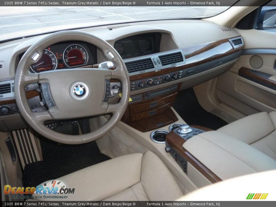 Dark Beige/Beige III Interior - 2005 BMW 7 Series 745Li Sedan Photo #5