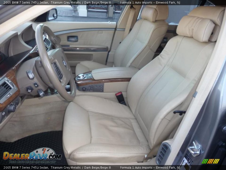 Dark Beige/Beige III Interior - 2005 BMW 7 Series 745Li Sedan Photo #7