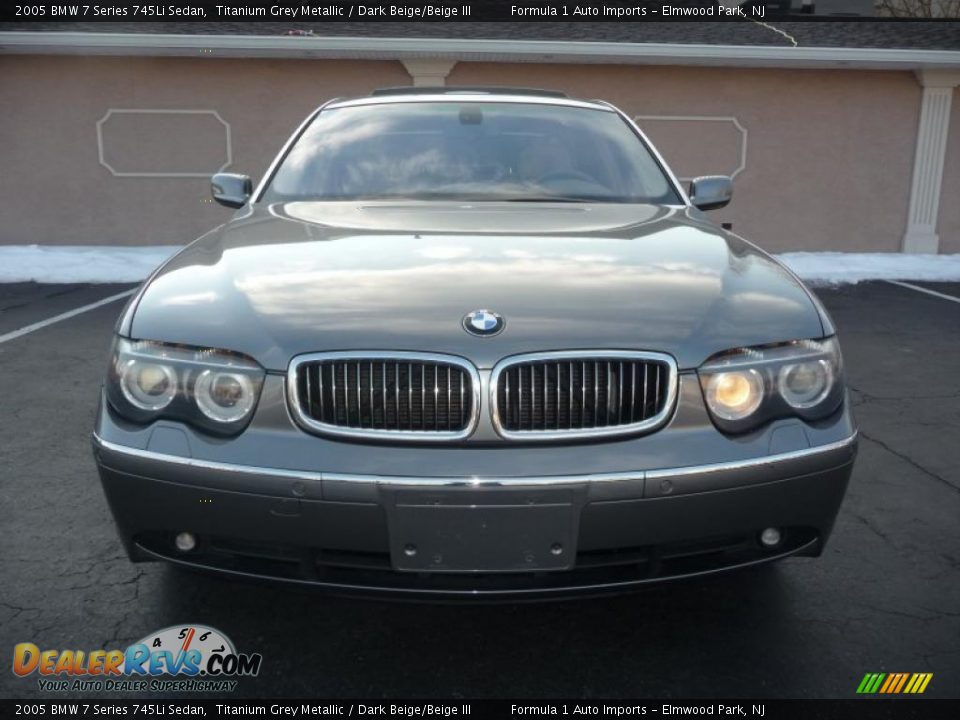 2005 BMW 7 Series 745Li Sedan Titanium Grey Metallic / Dark Beige/Beige III Photo #8