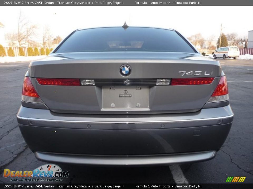 2005 BMW 7 Series 745Li Sedan Titanium Grey Metallic / Dark Beige/Beige III Photo #9
