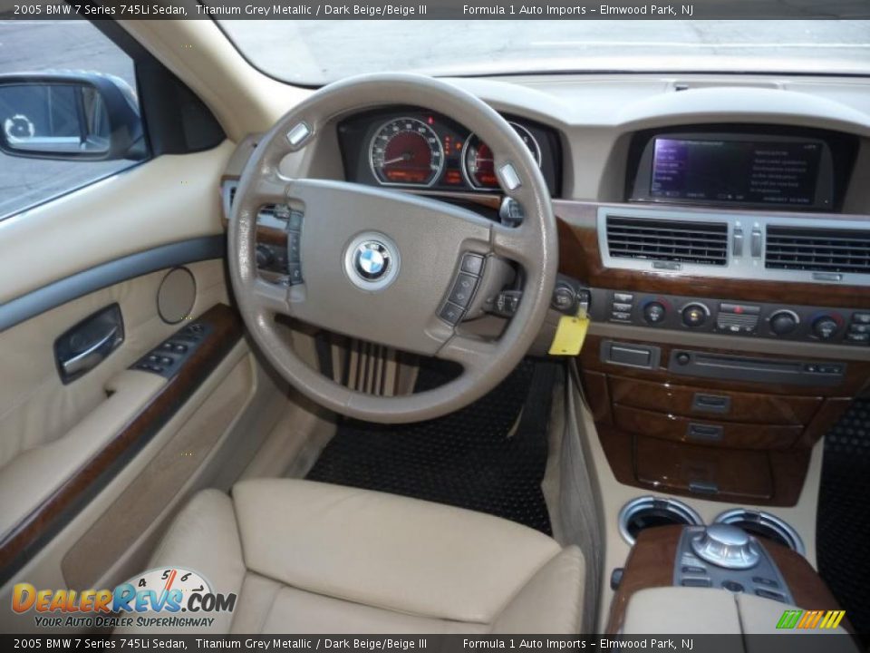 2005 BMW 7 Series 745Li Sedan Titanium Grey Metallic / Dark Beige/Beige III Photo #21