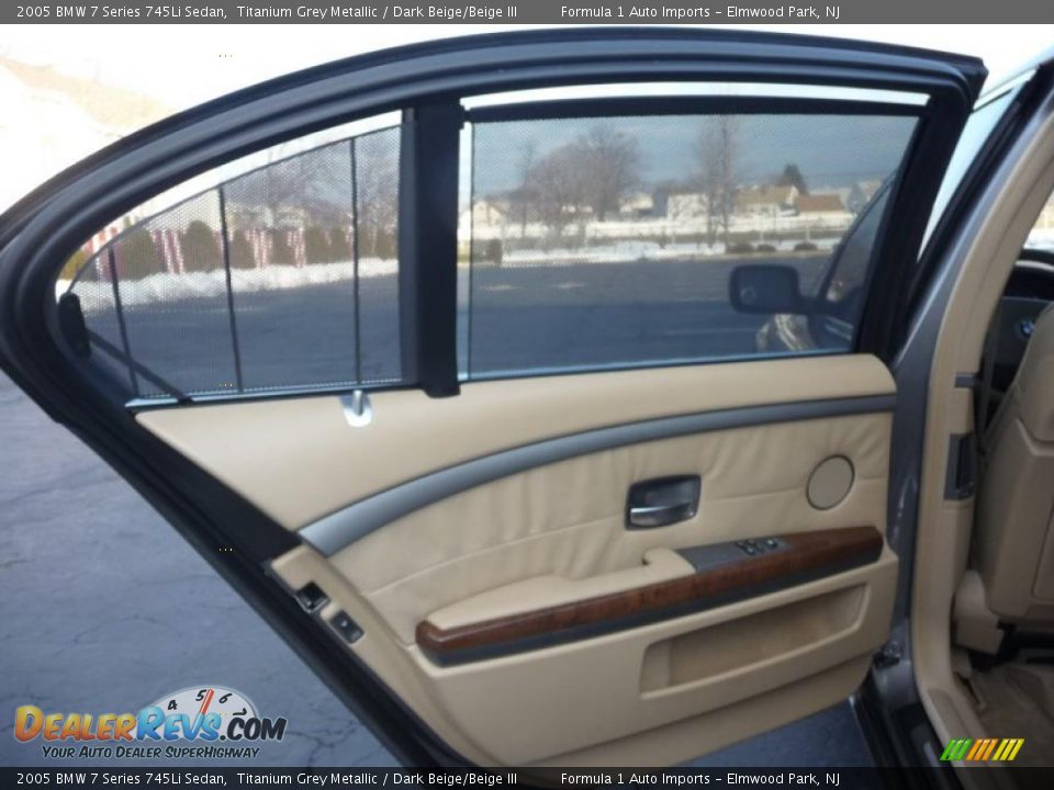 2005 BMW 7 Series 745Li Sedan Titanium Grey Metallic / Dark Beige/Beige III Photo #23
