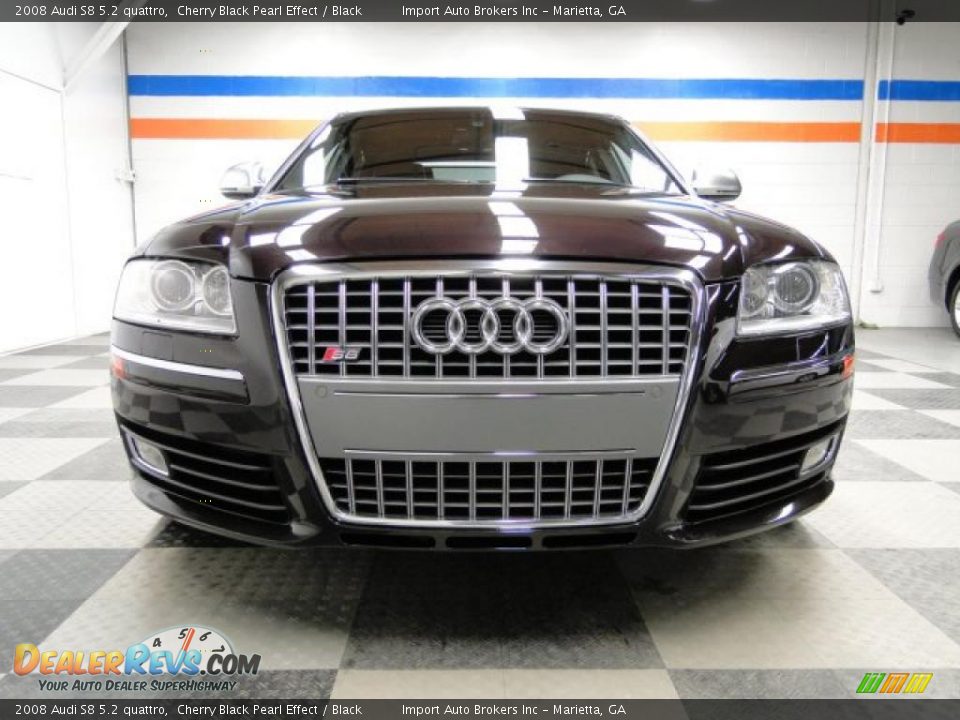 2008 Audi S8 5.2 quattro Cherry Black Pearl Effect / Black Photo #5