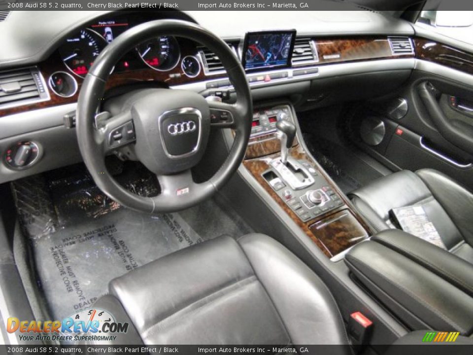 Black Interior - 2008 Audi S8 5.2 quattro Photo #13