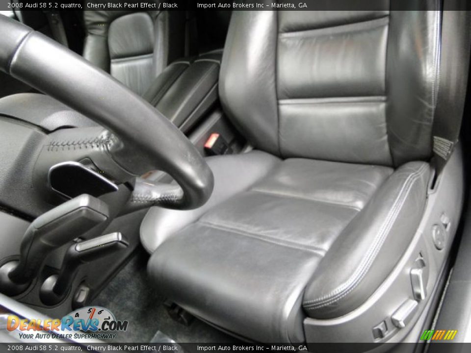 2008 Audi S8 5.2 quattro Cherry Black Pearl Effect / Black Photo #23