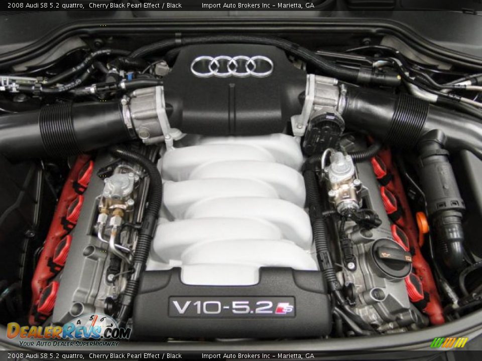 2008 Audi S8 5.2 quattro 5.2 Liter FSI DOHC 40-Valve VVT V10 Engine Photo #27