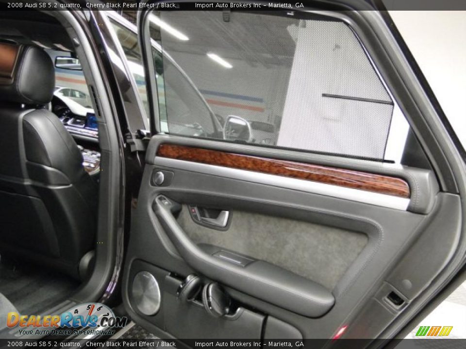 2008 Audi S8 5.2 quattro Cherry Black Pearl Effect / Black Photo #28