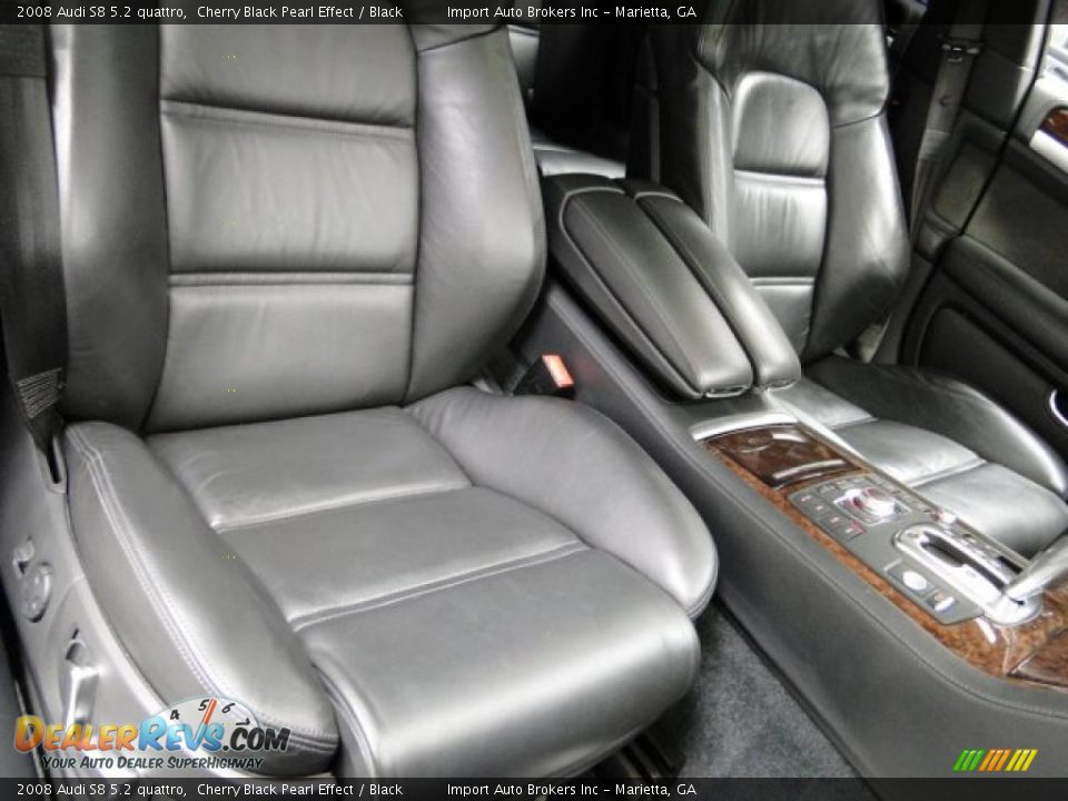 2008 Audi S8 5.2 quattro Cherry Black Pearl Effect / Black Photo #30