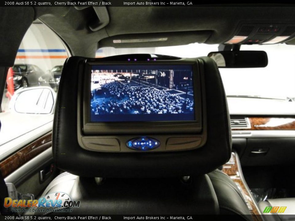 2008 Audi S8 5.2 quattro Cherry Black Pearl Effect / Black Photo #32