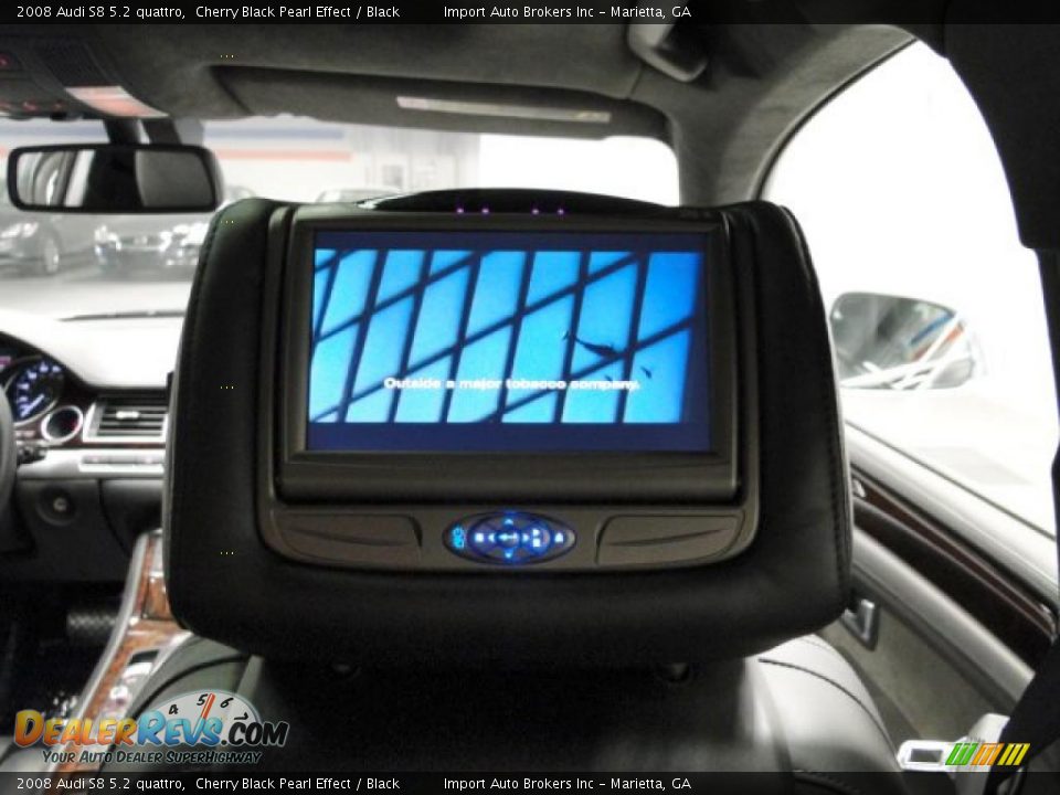 2008 Audi S8 5.2 quattro Cherry Black Pearl Effect / Black Photo #33