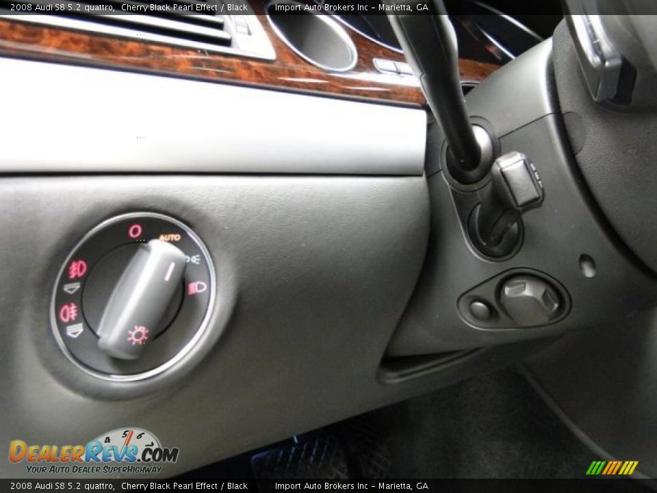 2008 Audi S8 5.2 quattro Cherry Black Pearl Effect / Black Photo #36