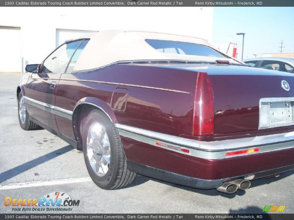 1993 Cadillac Eldorado Touring Coach Builders Limited Convertible Dark Garnet Red Metallic / Tan Photo #2