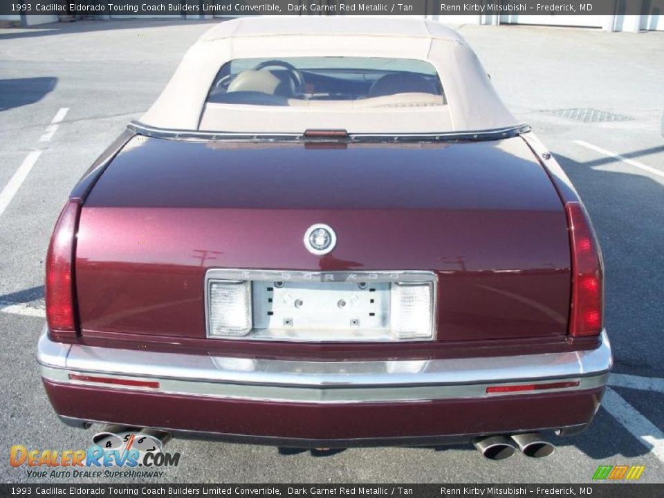 Dark Garnet Red Metallic 1993 Cadillac Eldorado Touring Coach Builders Limited Convertible Photo #3
