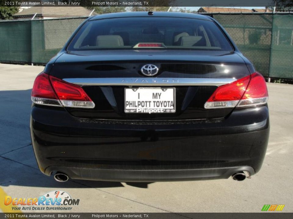 2011 Toyota Avalon Limited Black / Ivory Photo #4