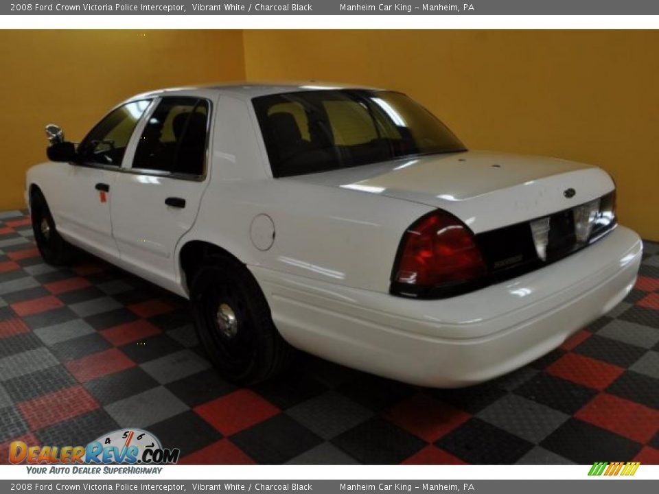 2008 Ford Crown Victoria Police Interceptor Vibrant White / Charcoal Black Photo #3