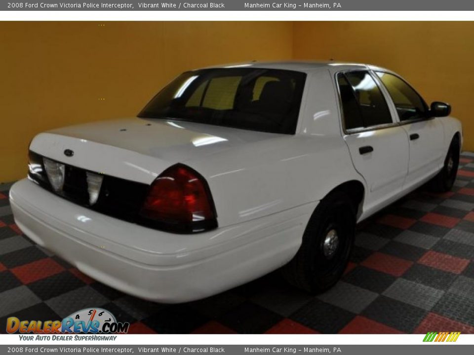 2008 Ford Crown Victoria Police Interceptor Vibrant White / Charcoal Black Photo #4