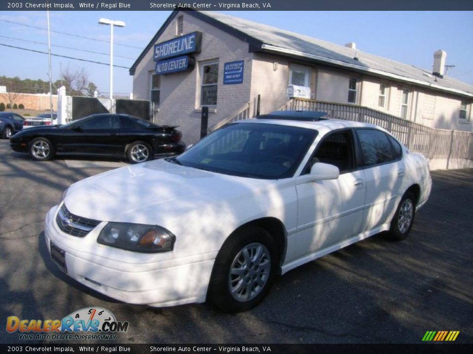 2003 Chevrolet Impala White / Regal Blue Photo #1