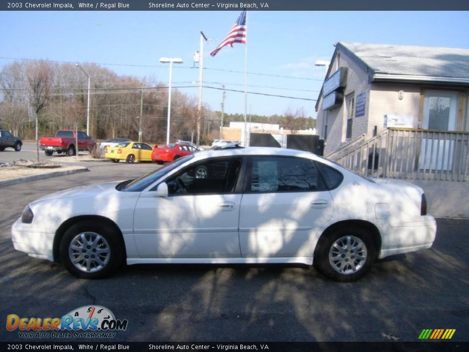 2003 Chevrolet Impala White / Regal Blue Photo #2