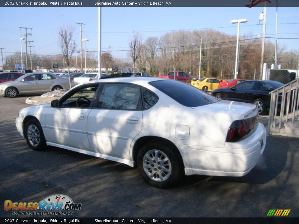 2003 Chevrolet Impala White / Regal Blue Photo #3