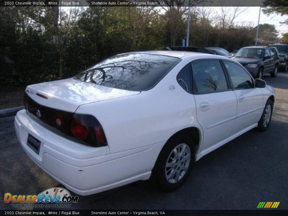 2003 Chevrolet Impala White / Regal Blue Photo #5