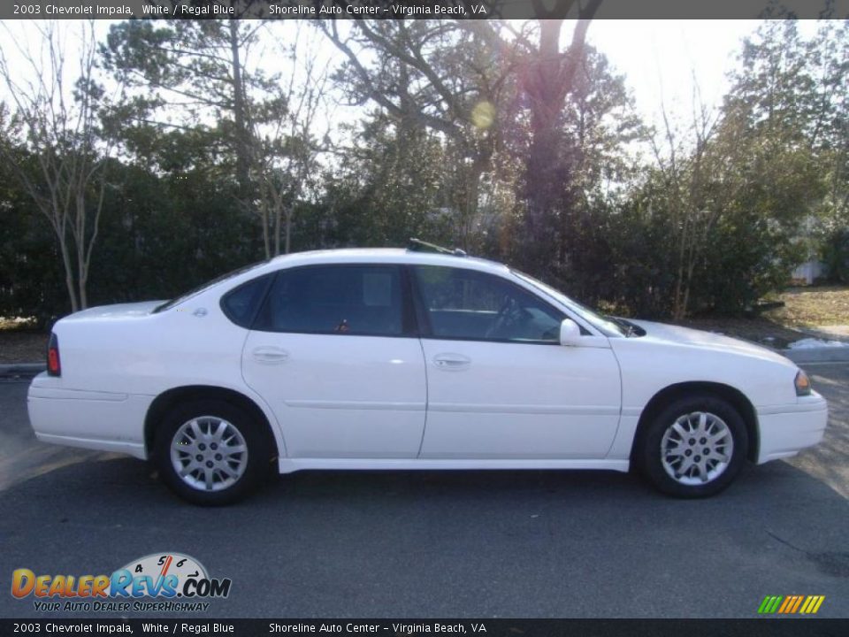 2003 Chevrolet Impala White / Regal Blue Photo #6