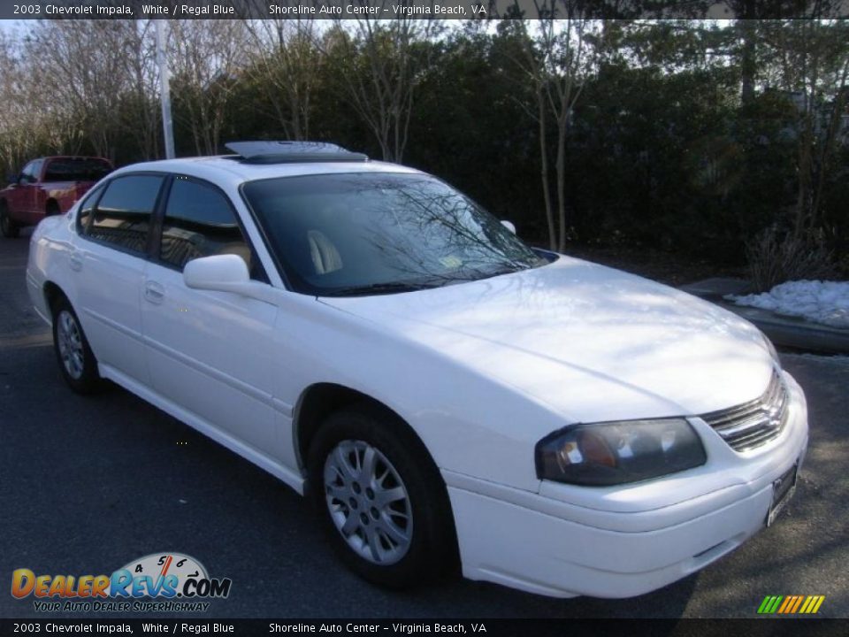 2003 Chevrolet Impala White / Regal Blue Photo #7