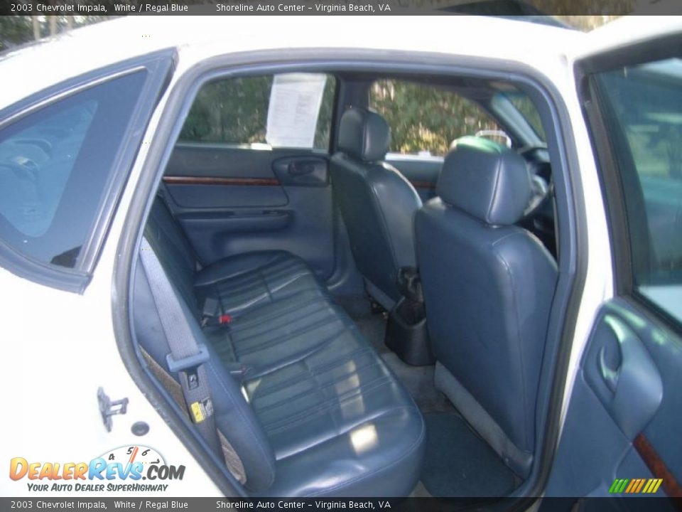 2003 Chevrolet Impala White / Regal Blue Photo #10