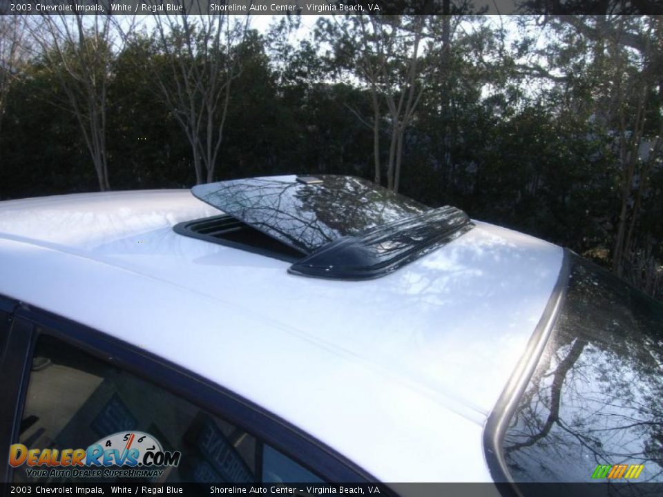 2003 Chevrolet Impala White / Regal Blue Photo #13