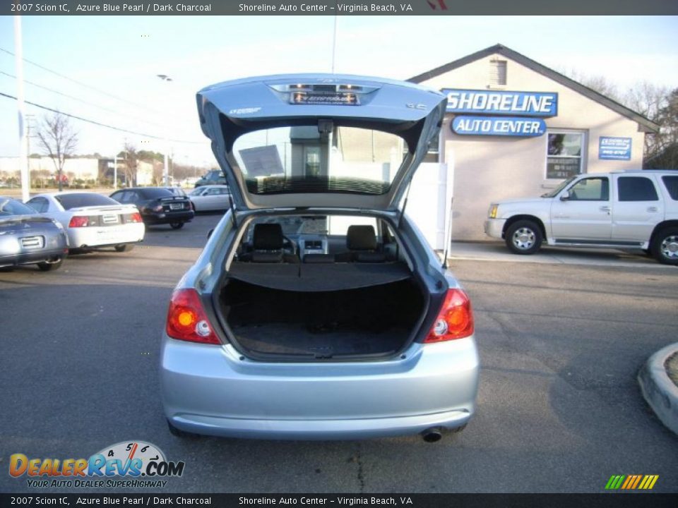 2007 Scion tC Azure Blue Pearl / Dark Charcoal Photo #10