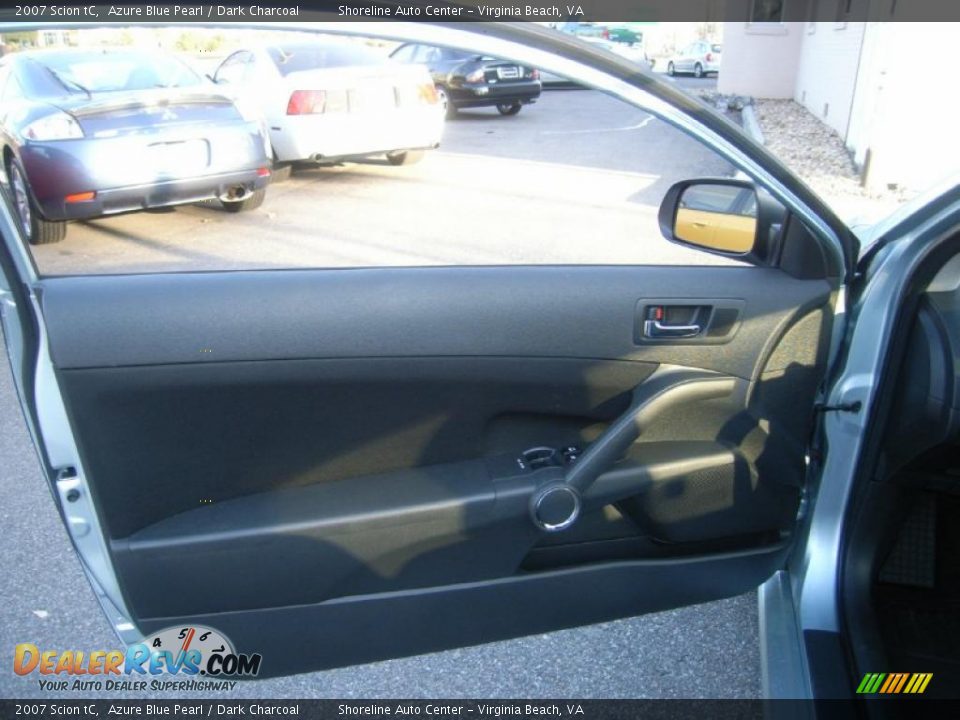 2007 Scion tC Azure Blue Pearl / Dark Charcoal Photo #13