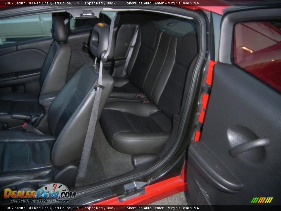 Black Interior 2007 Saturn Ion Red Line Quad Coupe Photo