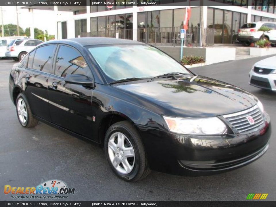 2007 Saturn ION 2 Sedan Black Onyx / Gray Photo #1
