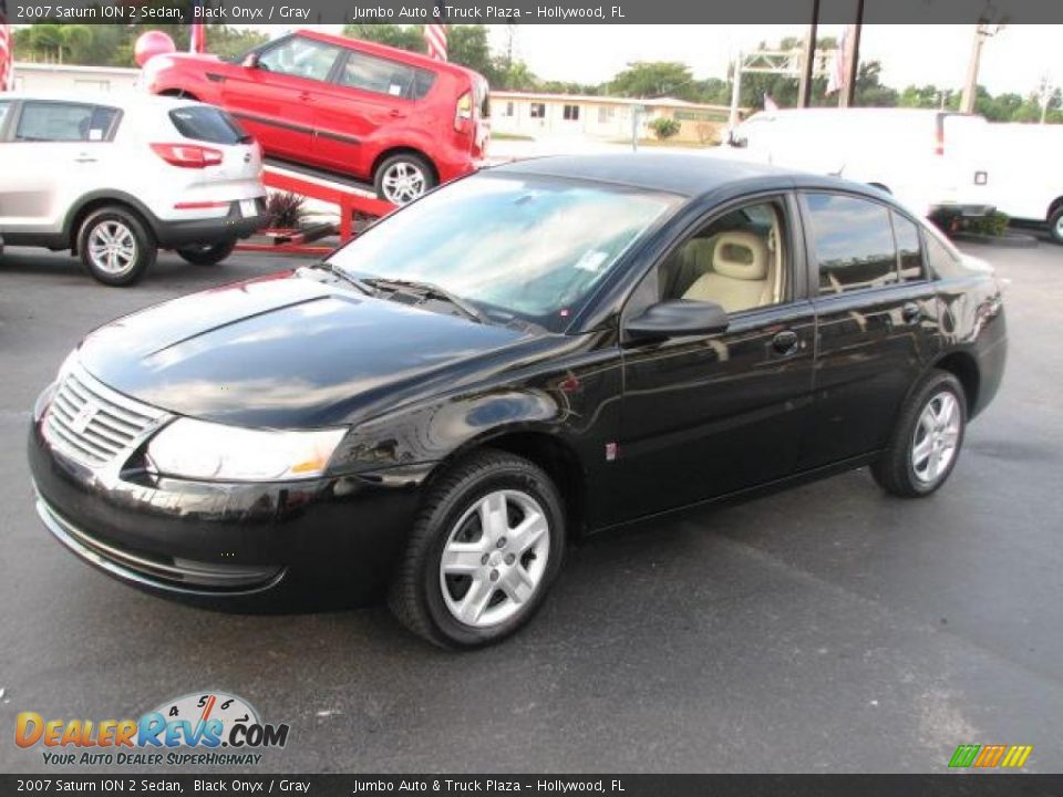 2007 Saturn ION 2 Sedan Black Onyx / Gray Photo #5