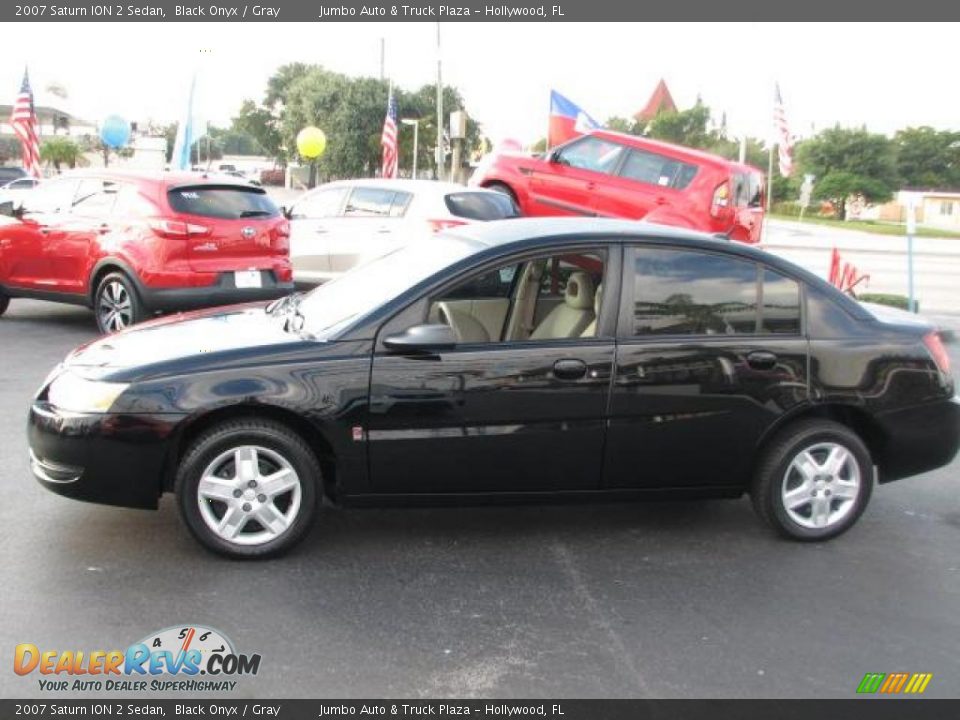 2007 Saturn ION 2 Sedan Black Onyx / Gray Photo #6